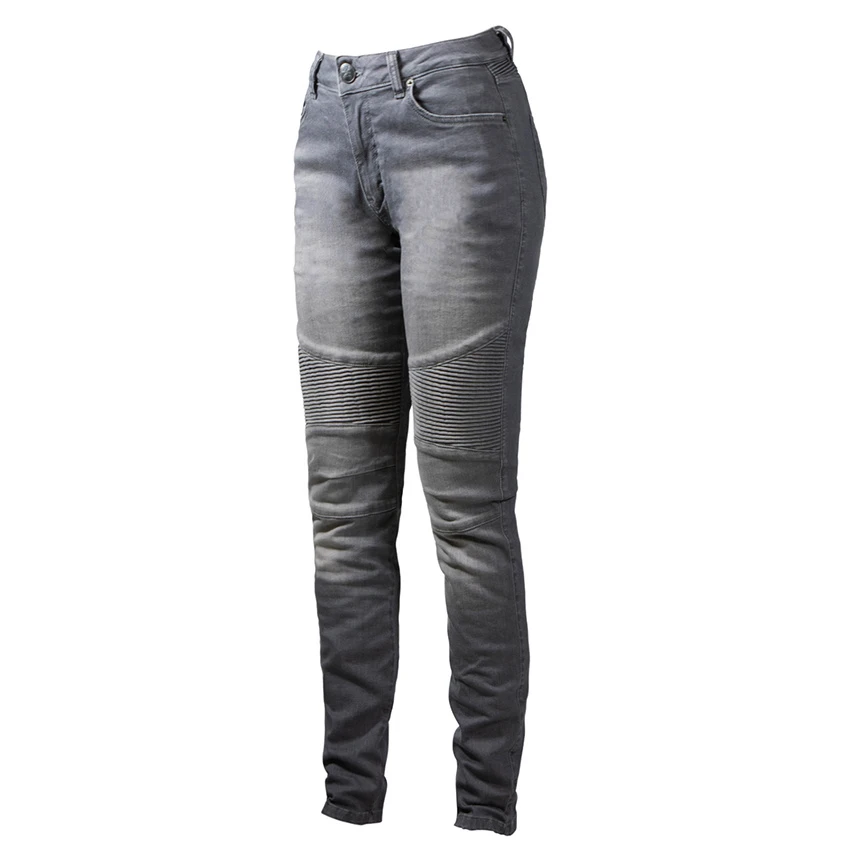 John Doe Betty Biker Jeans Light Grey - Afbeelding 2
