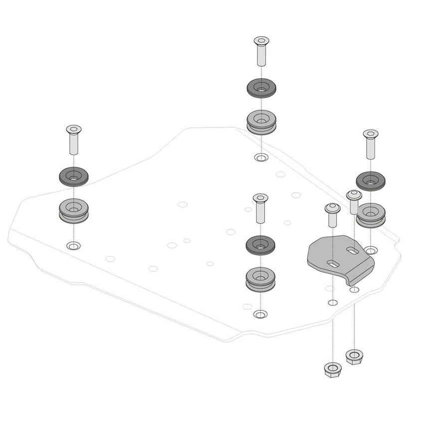 SW-Motech Adapterset Steel-Rack - Afbeelding 2